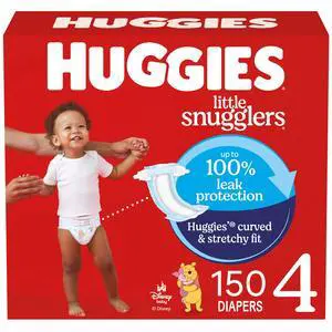 Size 4 Diapers, Little Snugglers Baby Diapers, Size 4 (22-37 lbs), 150 Count (6 Packs of 25), Packaging May Vary Size 4 Diapers, Little Snugglers Baby Diapers, Size 4 (22-37 lbs), 150 Count (6 Packs of 25), Packaging May Vary