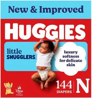 Size Newborn Diapers, Little Snugglers Baby Diapers, Size Newborn (up to 10 lbs), 144 Count, Packaging May Vary Size Newborn Diapers, Little Snugglers Baby Diapers, Size Newborn (up to 10 lbs), 144 Count, Packaging May Vary