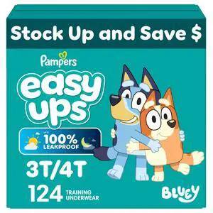 Training Pants - Easy Ups Boys & Girls Bluey - Size 3T-4T, 124 Count, Children's Potty Underwear (Packaging May Vary) Training Pants - Easy Ups Boys & Girls Bluey - Size 3T-4T, 124 Count, Children's Potty Underwear (Packaging May Vary)