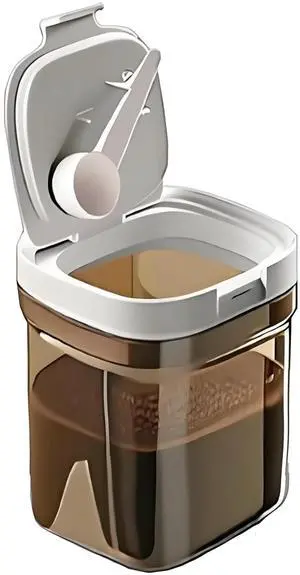 Airtight Coffee Canister, 15oz Coffee Storage Container with Scoop, Kitchen Food Storage Jar for Grounds Coffee, Beans, Tea, Sugar, Flour, Cereal, 1300ml Airtight Coffee Canister, 15oz Coffee Storage Container with Scoop, Kitchen Food Storage Jar for Grounds Coffee, Beans, Tea, Sugar, Flour, Cereal, 1300ml