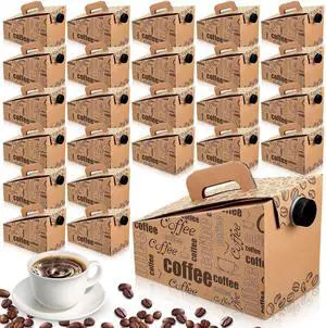 10 Pack Disposable Coffee Box Dispensers 96 oz Coffee to Go Insulated Portable Drink Carrier Containers with Handle for Parties Catering Liquid Carrier 10 Pack Disposable Coffee Box Dispensers 96 oz Coffee to Go Insulated Portable Drink Carrier Containers with Handle for Parties Catering Liquid Carrier