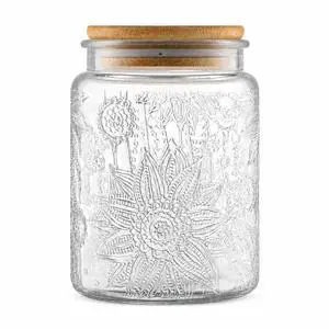 Vintage Glass Jar with Lid, 23.7oz Airtight Glass Food Storage Container for Kitchen Counter, Pantry, Decorative Jar for Coffee, Tea, Sugar, Cute Jar Vintage Glass Jar with Lid, 23.7oz Airtight Glass Food Storage Container for Kitchen Counter, Pantry, Decorative Jar for Coffee, Tea, Sugar, Cute Jar