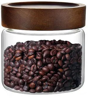 17 Fl oz/500 ml Glass Food Storage Jar, Premium Clear Glass Container Jar with Airtight Screw-on Wooden Lid, Kitchen Canisters for Coffee,Tea,Pasta,Cookies, Nuts,Spice,Candy,Overnight OatmealSmall) 17 Fl oz/500 ml Glass Food Storage Jar, Premium Clear Glass Container Jar with Airtight Screw-on Wooden Lid, Kitchen Canisters for Coffee,Tea,Pasta,Cookies, Nuts,Spice,Candy,Overnight OatmealSmall)
