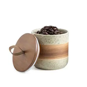 Ceramic Jar with Lid Airtight, Coffee Container Kitchen Food Storage Jars for Spice Sugar Tea Bag, Stackable Decorative Jars for Countertop, 18 fl.oz Ceramic Jar with Lid Airtight, Coffee Container Kitchen Food Storage Jars for Spice Sugar Tea Bag, Stackable Decorative Jars for Countertop, 18 fl.oz