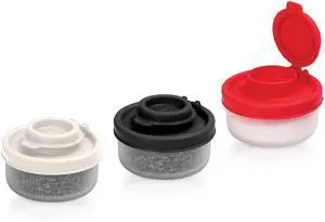 Salt and Pepper Shakers Moisture Proof Mini Salt Shaker to go Camping Picnic Outdoors Kitchen Lunch Boxes Travel Spice Set Clear with colored lids Plastic Airtight Dispenser (Small,3 pack) Salt and Pepper Shakers Moisture Proof Mini Salt Shaker to go Camping Picnic Outdoors Kitchen Lunch Boxes Travel Spice Set Clear with colored lids Plastic Airtight Dispenser (Small,3 pack)