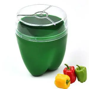 Green Pepper Storage Containers, Reusable Green Pepper Keeper for Refrigerator, Individual Red Pepper Saver Holder Organizer for Fridge to Keep Green Pepper Fresh Green Pepper Storage Containers, Reusable Green Pepper Keeper for Refrigerator, Individual Red Pepper Saver Holder Organizer for Fridge to Keep Green Pepper Fresh