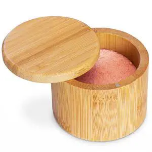 Salt Cellar with Swivel Lid, Salt Container for Countertop Salt Cellar with Swivel Lid, Salt Container for Countertop