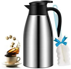68oz Coffee Carafe Airpot Insulated Coffee Urn Stainless Steel Vacuum Thermal Pot Flask for Coffee, Hot Water, Tea, Hot Beverage - Keep 12 Hours Hot, 24 Hours Cold 68oz Coffee Carafe Airpot Insulated Coffee Urn Stainless Steel Vacuum Thermal Pot Flask for Coffee, Hot Water, Tea, Hot Beverage - Keep 12 Hours Hot, 24 Hours Cold