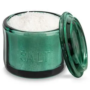 Glass Salt Cellar, with Lid, Embossed Pressed Glass, Clear Storage Container, for Coffee, Sugar, Spices and Candies, 10 oz (Emerald Green) Glass Salt Cellar, with Lid, Embossed Pressed Glass, Clear Storage Container, for Coffee, Sugar, Spices and Candies, 10 oz (Emerald Green)