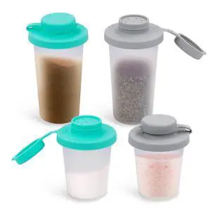 Small Salt and Pepper Shakers Set with Moisture Proof Sinlicone Lids, 4.5oz Mini Spice Shaker to go for Camping Travel Picnic Lunch Boxes (Mint & Grey, Medium & Large) Small Salt and Pepper Shakers Set with Moisture Proof Sinlicone Lids, 4.5oz Mini Spice Shaker to go for Camping Travel Picnic Lunch Boxes (Mint & Grey, Medium & Large)