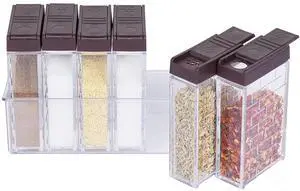 Spice Containers with Shaker Lids, 6 Pack Gray Spice Containers with Shaker Lids, 6 Pack Gray