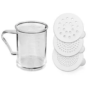 22513 Polycarbonate Plastic Dredge Shaker with 3 Snap-on Lids, Seasoning Sugar Spice Pepper Shaker, 10 OZ 22513 Polycarbonate Plastic Dredge Shaker with 3 Snap-on Lids, Seasoning Sugar Spice Pepper Shaker, 10 OZ