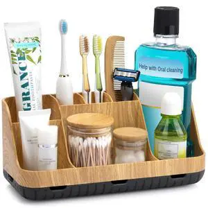 Bathroom Organizers and Storage - Detachable 7 Slots Kids Electric Toothbrush and Toothpaste Holde Drainage for Bathroom Accessories Organization Counter Vanity Storage Bathroom Organizers and Storage - Detachable 7 Slots Kids Electric Toothbrush and Toothpaste Holde Drainage for Bathroom Accessories Organization Counter Vanity Storage