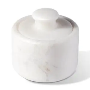 Marble Salt Cellar with Lid 3.5" White, Stone Pepper Container & Spice Jars for Kitchen, Marble Salt and Pepper Holder, Stone Storage Box for Kitchen Counter, Spice Jar(Namib Fantasy White) Marble Salt Cellar with Lid 3.5" White, Stone Pepper Container & Spice Jars for Kitchen, Marble Salt and Pepper Holder, Stone Storage Box for Kitchen Counter, Spice Jar(Namib Fantasy White)