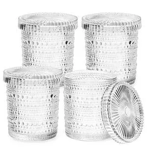 Bathroom Organizers and Storage, 4 pcs Glass Qtip Holder Bathroom Organizers and Storage, 4 pcs Glass Qtip Holder
