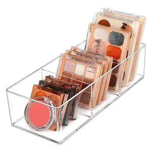 Acrylic Organizers, Bathroom Organizer for Drawer, Cosmetic Display Cases for Vanity, Countertop, Desk, Kitchen, and Makeup Storage, 3-Section Acrylic Organizers, Bathroom Organizer for Drawer, Cosmetic Display Cases for Vanity, Countertop, Desk, Kitchen, and Makeup Storage, 3-Section