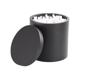 Cotton Swab Holder, Qtip Holder Dispenser with Lid, Resin Bathroom Containers,Vanity Storage Jars Organizer for Cotton Ball, Floss, Bath Salts, Bathroom Accessories, Matte Black Cotton Swab Holder, Qtip Holder Dispenser with Lid, Resin Bathroom Containers,Vanity Storage Jars Organizer for Cotton Ball, Floss, Bath Salts, Bathroom Accessories, Matte Black