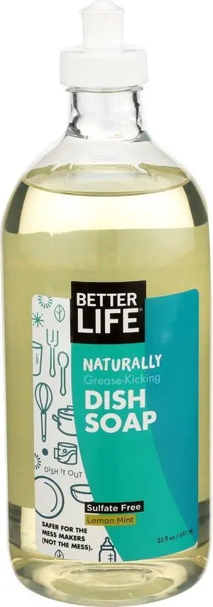 Dish Soap - Liquid Dishwashing Soap with Vitamin E and Aloe for Home & Kitchen Sink - No Gloves Required Kitchen Soap for Sensitive Skin - 22oz Lemon Mint Dish Soap - Liquid Dishwashing Soap with Vitamin E and Aloe for Home & Kitchen Sink - No Gloves Required Kitchen Soap for Sensitive Skin - 22oz Lemon Mint