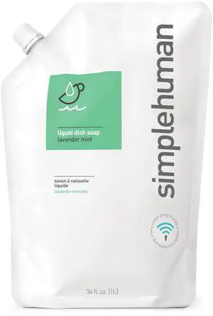 Lavender Mint Dish Soap Refill Pouch, 34 Fl Oz. Lavender Mint Dish Soap Refill Pouch, 34 Fl Oz.