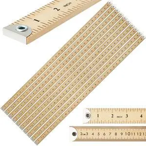 10 Pcs Heavy Duty Wooden Yardstick 36 Inches Natural Wood Yard Stick Ruler with Hang Hole Metal Tips 1/4-inch-thick Yardstick Ruler Metal Ends Meter Stick Clothing Measuring Home Office 10 Pcs Heavy Duty Wooden Yardstick 36 Inches Natural Wood Yard Stick Ruler with Hang Hole Metal Tips 1/4-inch-thick Yardstick Ruler Metal Ends Meter Stick Clothing Measuring Home Office