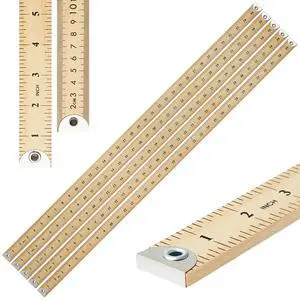 5 Pcs Heavy Duty Wooden Yardstick 36 Inches Natural Wood Yard Stick Ruler with Hang Hole Metal Tips 1/4-inch-thick Yardstick Ruler Metal Ends Meter Stick Clothing Measuring Home Office 5 Pcs Heavy Duty Wooden Yardstick 36 Inches Natural Wood Yard Stick Ruler with Hang Hole Metal Tips 1/4-inch-thick Yardstick Ruler Metal Ends Meter Stick Clothing Measuring Home Office