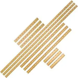 12 Pieces Meter Stick Yard Stick 39" 12" 24" 6" Thick Wood Double Sided Ruler Yardsticks Bulk for School Classroom Home Office Kids Measuring Meterstick 12 Pieces Meter Stick Yard Stick 39" 12" 24" 6" Thick Wood Double Sided Ruler Yardsticks Bulk for School Classroom Home Office Kids Measuring Meterstick