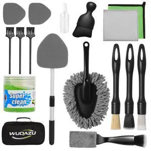 18PCS Car Detailing Kit Cleaning Gel Upgraded Boar Hair Scratch-Free Interior Cleaner 18PCS Car Detailing Kit Cleaning Gel Upgraded Boar Hair Scratch-Free Interior Cleaner