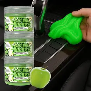 Car Cleaning Gel Putty - 3 Pack Apple Scented Interior Detailing Tool for Cup Holder, Air Vent & Keyboard - Reusable Auto Detailing Accessories - Dust Remover Goop - Gifts for Men Women Car Cleaning Gel Putty - 3 Pack Apple Scented Interior Detailing Tool for Cup Holder, Air Vent & Keyboard - Reusable Auto Detailing Accessories - Dust Remover Goop - Gifts for Men Women