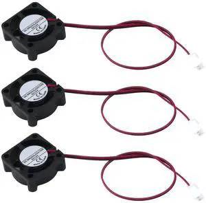 3-Pack 12V 0.1A 2Pin 25mm x25mm x10mm DC Small Mini Brushless Cooling Fan 3-Pack 12V 0.1A 2Pin 25mm x25mm x10mm DC Small Mini Brushless Cooling Fan
