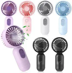 6 Pcs Mini Portable Fan Bulk Cute Handheld Lightweight Small Little Personal Hand Eyelash Fan 3 Speeds USB Rechargeable for Women Men Indoor Outdoor Makeup Travel (Multicolor) 6 Pcs Mini Portable Fan Bulk Cute Handheld Lightweight Small Little Personal Hand Eyelash Fan 3 Speeds USB Rechargeable for Women Men Indoor Outdoor Makeup Travel (Multicolor)