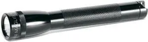 Mini Incandescent Flashlight Compact, Water-Resistant, Twist On/Off, 2-Cell AA Battery-Powered with Holster Black Mini Incandescent Flashlight Compact, Water-Resistant, Twist On/Off, 2-Cell AA Battery-Powered with Holster Black