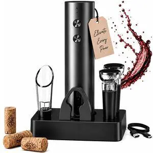 Electric Wine Opener, Rechargeable Automatic Wine Bottle Opener Set Electric Wine Opener, Rechargeable Automatic Wine Bottle Opener Set