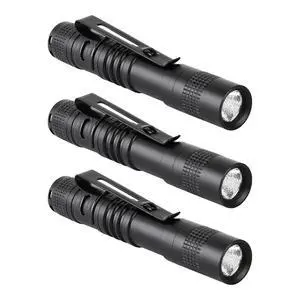Mini Flashlight, AAA Small Pen Light with Clip, Portable 500lm Pocket Pen Flashlight for Inspection Repair Outdoor Emergency (3 Pack, Black, 3.5") Mini Flashlight, AAA Small Pen Light with Clip, Portable 500lm Pocket Pen Flashlight for Inspection Repair Outdoor Emergency (3 Pack, Black, 3.5")