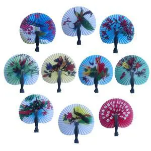 30 Pcs 3.5" Mini Chinese Paper Fans 30 Pcs 3.5" Mini Chinese Paper Fans