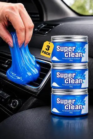 Reusable Car Cleaning Gel 3 Pack (Blue) Universal Interior Dust Cleaner Putty for Car Air Vents, Dashboard, Cup Holders, Keyboard & Electronics, Car Detailing Slime(160g Each) Reusable Car Cleaning Gel 3 Pack (Blue) Universal Interior Dust Cleaner Putty for Car Air Vents, Dashboard, Cup Holders, Keyboard & Electronics, Car Detailing Slime(160g Each)