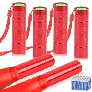 6 Pack Red Light Flashlight Mini, Small LED Red Flashlights Torch for Astronomy, Aviation, Night Observation and Animal Observation 6 Pack Red Light Flashlight Mini, Small LED Red Flashlights Torch for Astronomy, Aviation, Night Observation and Animal Observation