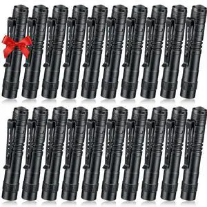 20 Pcs Mini Pen Light Flashlights Father Day Gifts for Men Pocket Flashlights Pen with Clip Small LED Handheld Slim Torches Without Battery(3.54 Inch,Black) 20 Pcs Mini Pen Light Flashlights Father Day Gifts for Men Pocket Flashlights Pen with Clip Small LED Handheld Slim Torches Without Battery(3.54 Inch,Black)
