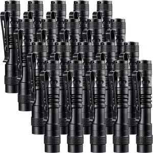 20 Pack Pen Light Flashlight Mini Small Flashlight with Clip Waterproof LED Pocket Pen Flashlights for Camping, Inspection, Work, and Emergency(Small,Black) 20 Pack Pen Light Flashlight Mini Small Flashlight with Clip Waterproof LED Pocket Pen Flashlights for Camping, Inspection, Work, and Emergency(Small,Black)