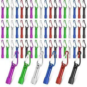 60 Pack Mini Keychain Flashlights Bulk, Ultra-Bright LED Metal Carabiner Clip Lights,Compact Emergency Lights for Camping, Hiking, Cycling, Survival Kits(60) 60 Pack Mini Keychain Flashlights Bulk, Ultra-Bright LED Metal Carabiner Clip Lights,Compact Emergency Lights for Camping, Hiking, Cycling, Survival Kits(60)