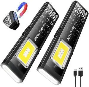 Flat EDC Flashlight Rechargeable, 8-Mode Slim Pocket Flashlight with Magnetic Base & Clip, Lightweight Mini Rechargeable Flashlights for Home, Work, Camping, Car Repair & Emergencies Flat EDC Flashlight Rechargeable, 8-Mode Slim Pocket Flashlight with Magnetic Base & Clip, Lightweight Mini Rechargeable Flashlights for Home, Work, Camping, Car Repair & Emergencies