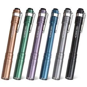 6-Pack Pen Light, Aluminum LED Penlights with Batteries Included & Pre-Installed, Pocket Pen Flashlight for Inspections, Repairs, Camping and Emergencies 6-Pack Pen Light, Aluminum LED Penlights with Batteries Included & Pre-Installed, Pocket Pen Flashlight for Inspections, Repairs, Camping and Emergencies
