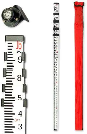 Grade Rod16-Foot Aluminum Grade Rod - 10thsGrade Stick,Grade Stick for Laser LevelSurvey RodGrade RodsSurvey PoleWith Bubble Level, 5-Stage TelescopicDouble-Sided Scale Telescopic Leveling Rod Grade Rod16-Foot Aluminum Grade Rod - 10thsGrade Stick,Grade Stick for Laser LevelSurvey RodGrade RodsSurvey PoleWith Bubble Level, 5-Stage TelescopicDouble-Sided Scale Telescopic Leveling Rod