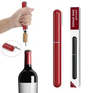Wine Bottle Opener, IPEROT Air Pressure Wine Corkscrew With Cutting Wine Bottle Foil Knife, Effortlessly Open Wine Bottles Without Damaging Corks, Easy-to-Use(Red) Wine Bottle Opener, IPEROT Air Pressure Wine Corkscrew With Cutting Wine Bottle Foil Knife, Effortlessly Open Wine Bottles Without Damaging Corks, Easy-to-Use(Red)