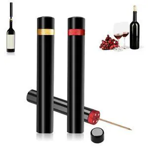 2pcs Arropop Wine Opener, Travel Portable Pocket Air Pressure Pump Bottle Open for Home Restaurant Party (Golden+Red) 2pcs Arropop Wine Opener, Travel Portable Pocket Air Pressure Pump Bottle Open for Home Restaurant Party (Golden+Red)