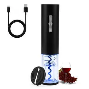 USB Rechargeable Electric Wine Bottle Opener with Foil Cutter USB Rechargeable Electric Wine Bottle Opener with Foil Cutter