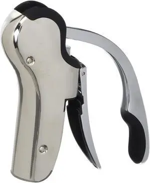 Stainless Steel Wine Opener Compact Vertical Corkscrew Wine Bottle Opener with Foil Cutter Stainless Steel Wine Opener Compact Vertical Corkscrew Wine Bottle Opener with Foil Cutter