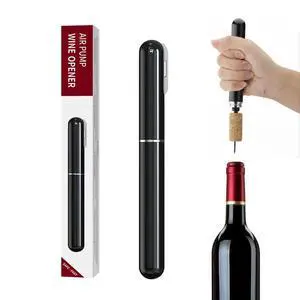 Air Pressure Pump Wine Opener With Foil Cutter,Portable Pen-Shape Corkscrew Wine Bottle Opener,Nice Gift to Wine Lovers. Air Pressure Pump Wine Opener With Foil Cutter,Portable Pen-Shape Corkscrew Wine Bottle Opener,Nice Gift to Wine Lovers.