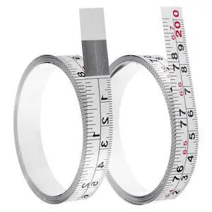 Self-Adhesive Measuring Tape, 2 Pcs (78 Inch/ 200cm) Steel Peel and Stick Tape Measure, Imperial and Metric Scales, Left-Right Reading Ruler for Workbench, Table Saw, Drafting Table Self-Adhesive Measuring Tape, 2 Pcs (78 Inch/ 200cm) Steel Peel and Stick Tape Measure, Imperial and Metric Scales, Left-Right Reading Ruler for Workbench, Table Saw, Drafting Table