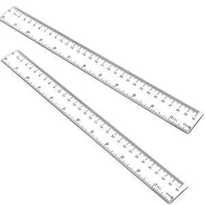 Plastic Ruler, 12 Inch Clear Plastic Ruler, Centimeter, Millimeter and Inches, Pack of 2 Plastic Ruler, 12 Inch Clear Plastic Ruler, Centimeter, Millimeter and Inches, Pack of 2