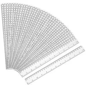 50 Pack Plastic Ruler 12 Inch Straight Flexible Ruler with Inches and Metric for Home Office, Back to School Supplies (Clear) 50 Pack Plastic Ruler 12 Inch Straight Flexible Ruler with Inches and Metric for Home Office, Back to School Supplies (Clear)